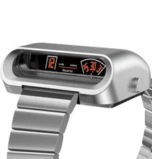 Ultra Retro Racing Driver Disc Wirst watch Silver Steel