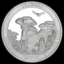 2016 S Shawnee 90% SILVER Deep Cameo "PROOF" Illinois ATB Quarter US Mint