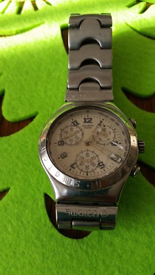 Seltene SWATCH Swiss IRONY 1999 Herrenarmbanduhr Four Jewels Stainless Steel