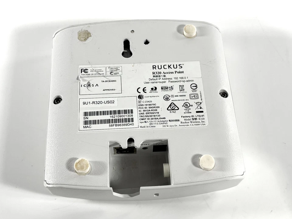 Ruckus R320 Indoor Wireless Access Point (9U1-R320-US02) - Image 4 of 4