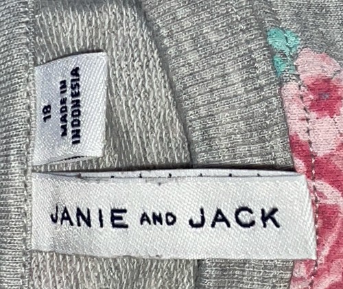 Girls Size 18 Janie & Jack Rose Grey Matching Top & Bottom Sweat Pants & Shirt - Picture 4 of 7