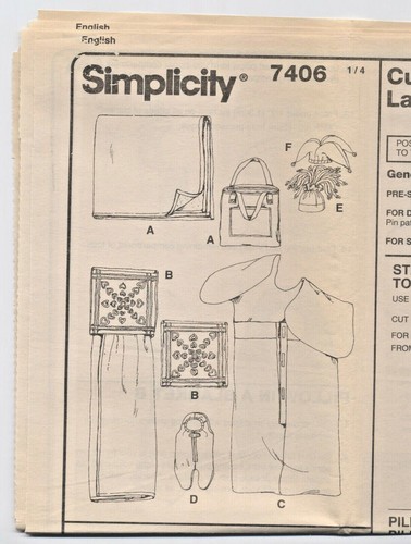 Simplicity Pattern Fleece Pillow Bag/Tote Baby Bunting Hats Throw Blanket 7406 - Picture 3 of 3