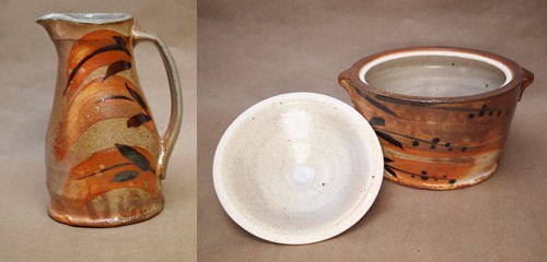 Will Ruggles & Douglas Rankin Rock Creek Pottery Pitcher & Casserole Dish Set