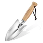 WORKPRO 11" Garden Hand Trowel Heavy Duty Garden Shovels Wood Handle Garden Tool