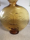 Blenko Handmade Glass 9525 Omnibus Sun Face Vase in Tangerine Husted Design