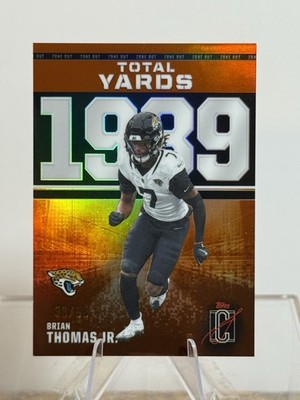 2025 Topps Signature Class - Orange Refractor /50 #ZO-5 Brian Thomas Jr Zone Out