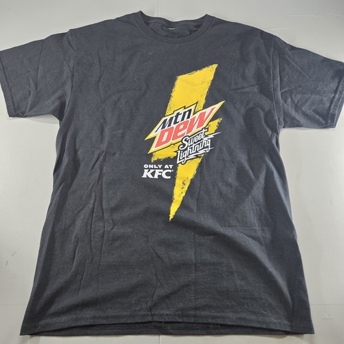 Mountain Dew Sweet Lightning Shirt Mens Large Black KFC Promo Limited Graphic