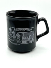 Vintage 3M Promotional Mug Black "A Better Way. It Takes the Team” - 3.75 Height