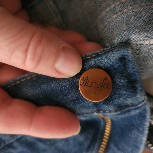 Vintage Wrangler 945nav Denim Jeans 34x32, fits 31x30 Made in USA Altered Cowboy - Picture 4 of 9