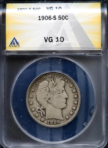 1906-S Barber Half Dollar — photo from another recent sale