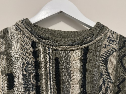 Vtg - Coogi Like 3D Knit Cosby Sweater - Sz Medium M - Biggie - Roundtree & York - Picture 6 of 16
