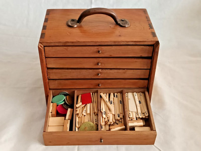 1920s - Antique Vintage Mahjong Set Classic Set 144 Mah Jong Tiles
