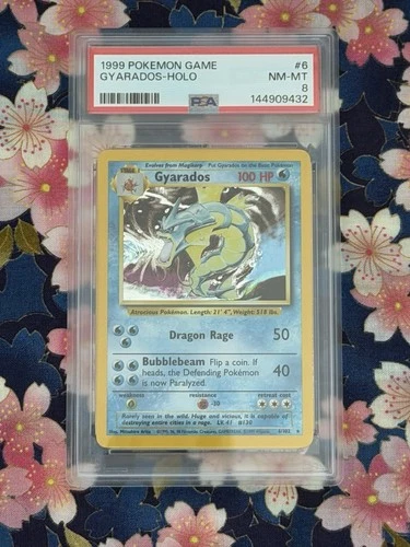 1999 POKEMON #6 GYARADOS-HOLO PSA 8