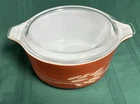 VINTAGE PYREX 475-B 2.5L (With Lid) Autumn Harvest Wheat