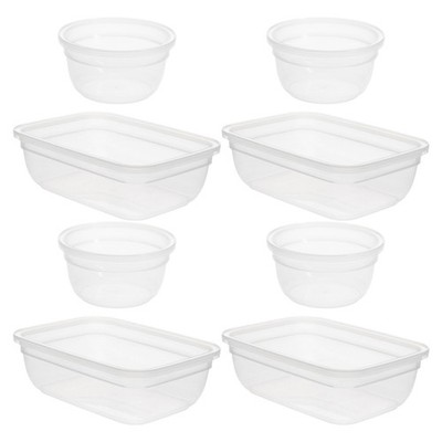 Snapware (4) 8602R 3-Cup & (4) 7202R 1.2-Cup Plastic Storage - Made in USA