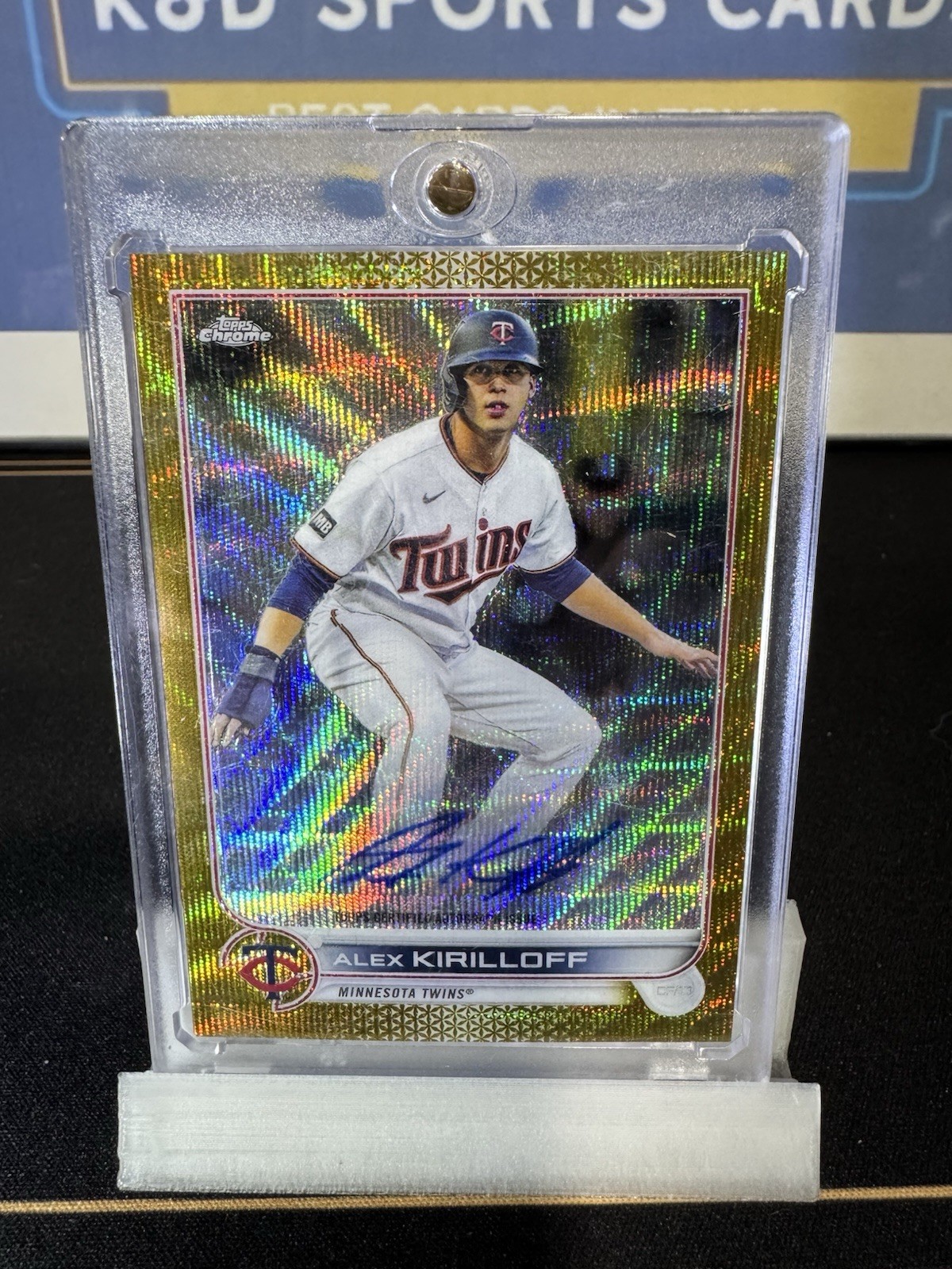 2022 Topps Chrome - Autographs Alex Kirilloff #CVA-AK Gold Wave Refractor /50