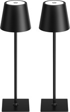 Cordless Rechargeable Table Lamp Black 5000Mah Battery Operated Lamps, 3 Colors