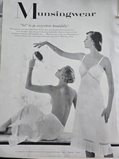 1955 Women's Munsingwear dacron nylon tricot full half slips vintage fashion ad 
