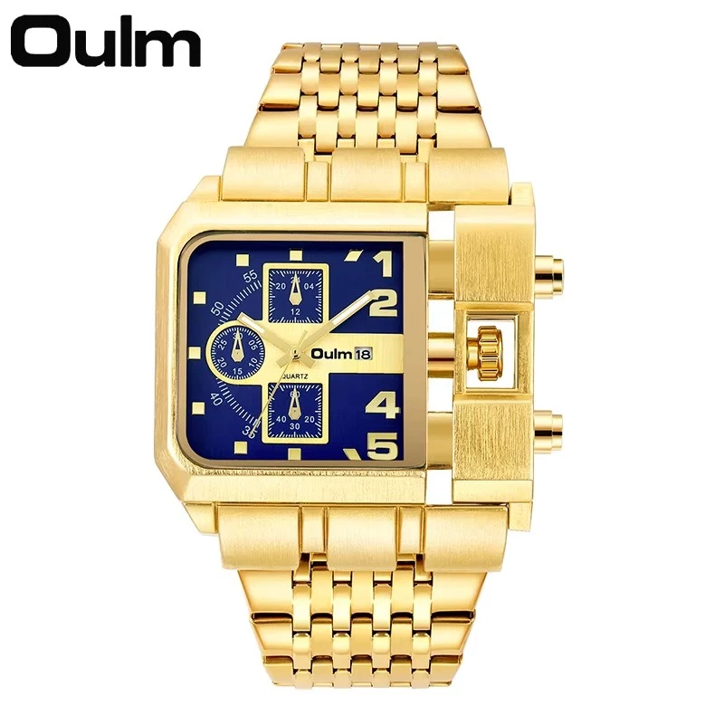 Oulm 3364 Quartz Watch for Men Luxury Business Auto Date Stainless Steel - Image 4 of 4