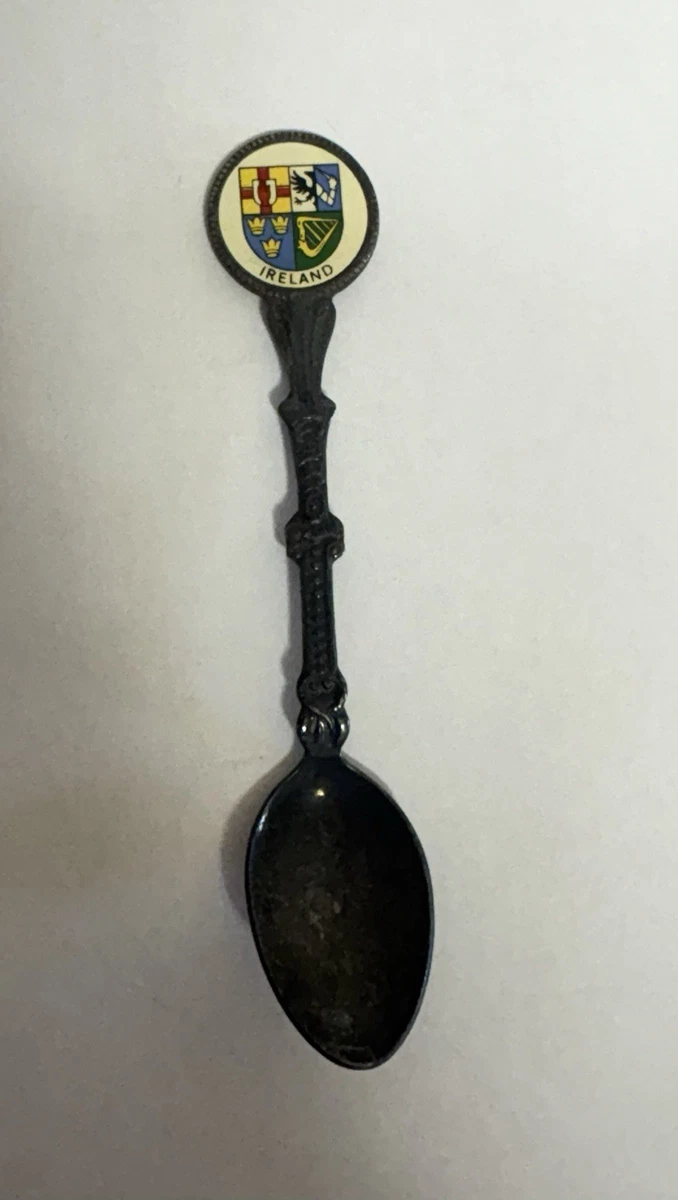 Vintage Ireland Souvenir Spoon Enamel Crest Four Provinces Coat of Arms