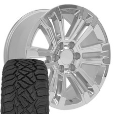 Set4 5822 Chrome 20x9 Rims 27555r20 Rt Tires Fit Chevy Gmc Cadillac