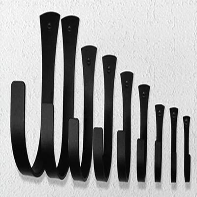 Plain Wide Wall Hooks in 9 Sizes made in NY by Village Wrought Iron
