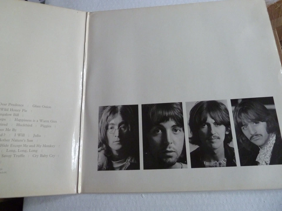 2 LP VINYL SCHALLPLATTE THE BEATLES WEISSES ALBUM INSERTS KARTEN POSTER / MINT- - Bild 3 von 4