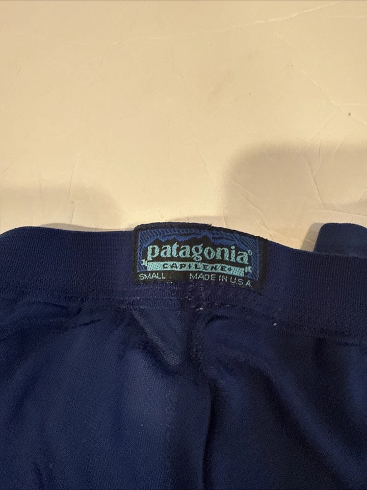 Conjunto de Top y Pantalones de Colección Patagonia Capilene Capa Base Azul Hecho en EE. UU. Años 90 para Mujer Talla Pequeña Foto 3 de 3