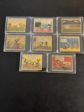 1935 R89 Gum Inc Mickey Mouse Lot of 8 Cards #50-59 Vintage Disney Run