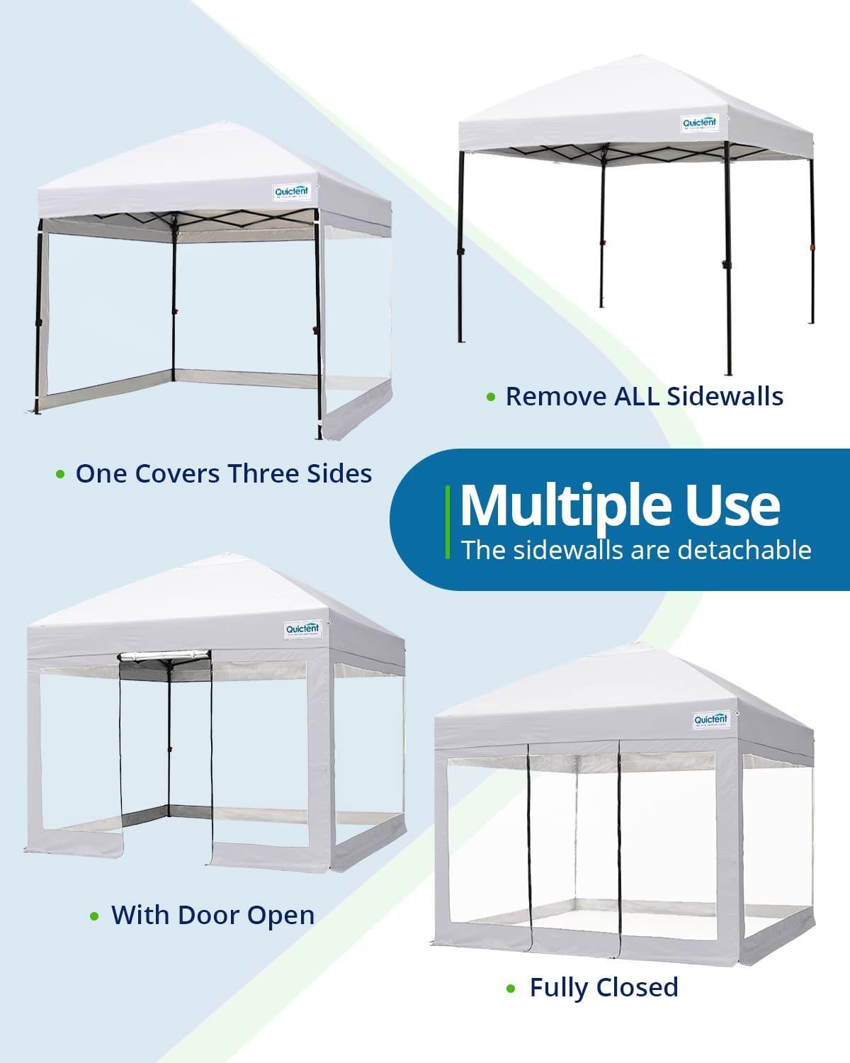 Quictent 10x10ft Outdoor Gazebo Clear EZ Pop up Canopy Party Tent Event Shelter