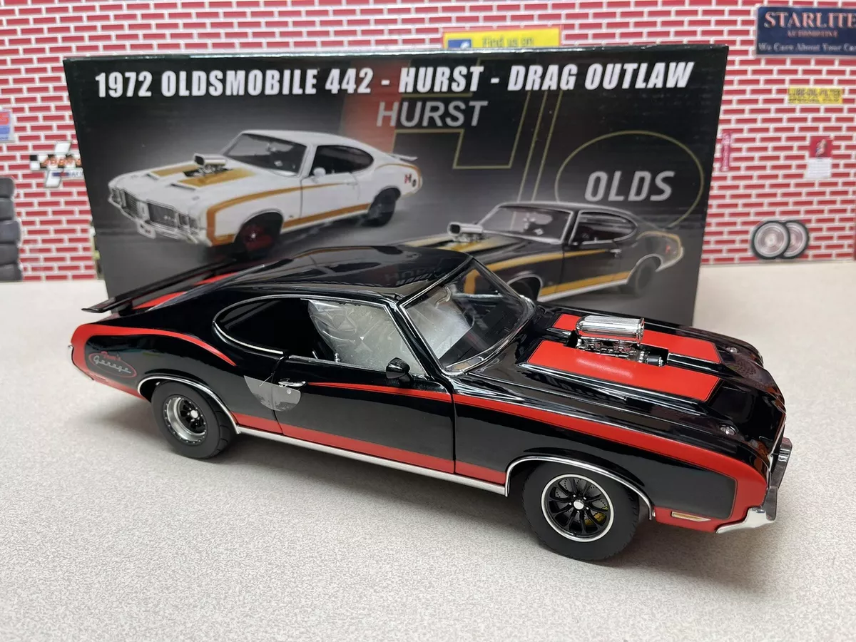 1/18 ACME 1972 OLDSMOBILE 442 HURST DRAG OUTLAW TOMS GARAGE A1805621TG #059