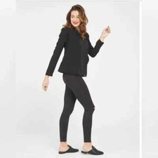 NEW SPANX Vintage Distressed Ankle Skinny Jeans Leggings Black Size S