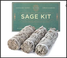 White Sage Smudge Sticks 4" Long - Burning Sage Bundle for Cleansing House -
