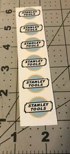 Stanley Tools Plane Tote Type 1 Logo Blues Yellow Black Vinyl Decals set of 6