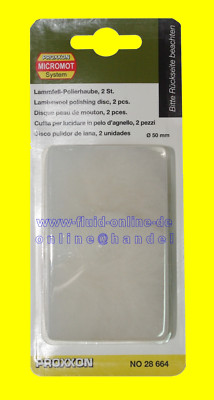 PROXXON 28664 Lammfell Polierhaube Packung mit 2 Stück für PROXXON 28660 WP/E