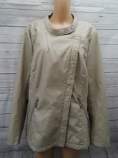 Therapy Beige Faux Leather Jacket Plus Size 3x Zip Pockets Quilted Full Zip 