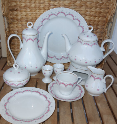KAFFEESERVICE ILMENAU JLMENAU GRAF VON HENNEBERG , Rosen in pink - Auswahl