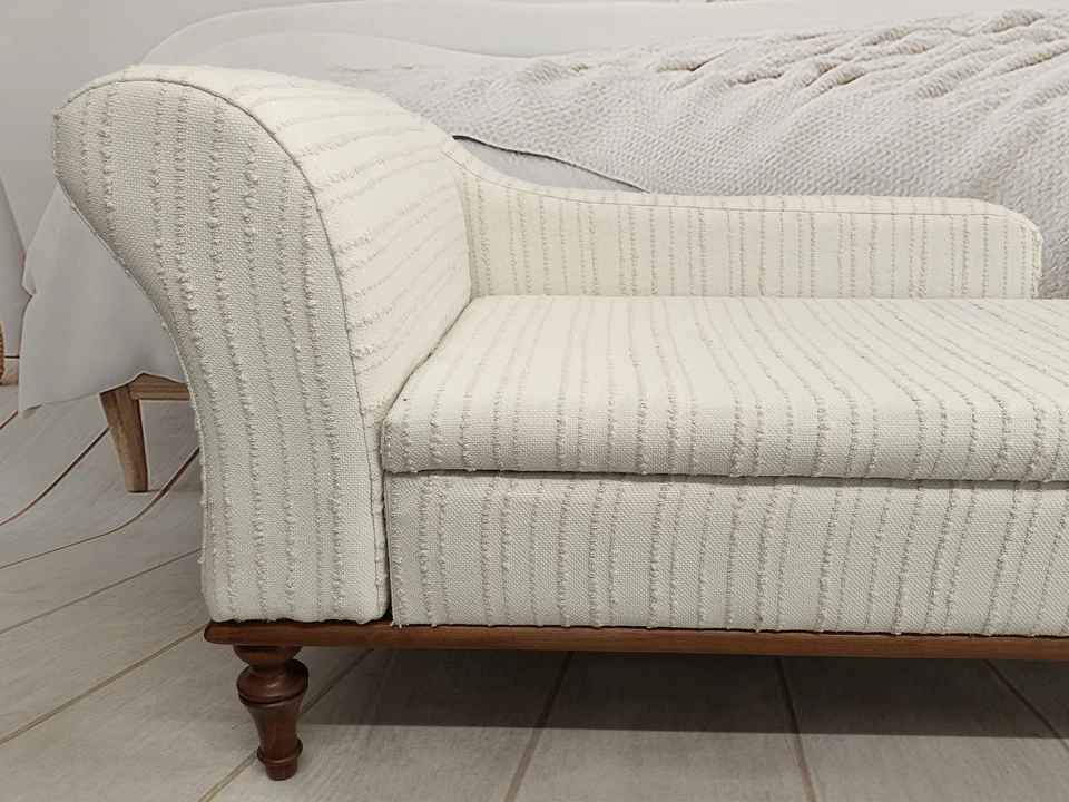 Upholstered sofa, Chaise lounge sofa, Reading chair, Modern sofa, Wood work sofa - Image 2 of 4