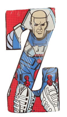 DC Comics Mister Freeze Metal Letter  Z  10''x 5'' Open Road Brands Wall  Décor