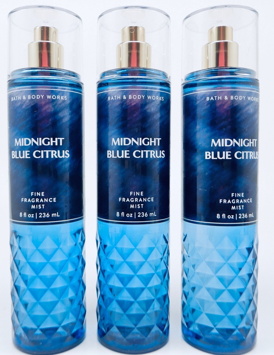 3 BATH & BODY WORKS MIDNIGHT BLUE CITRUS FINE FRAGRANCE MIST 8oz