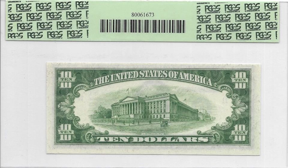 1950 $10 DALLAS * STAR * ⭐️ FRN. PCGS Very Choice New 64 PPQ Banknote. - Image 3 of 3