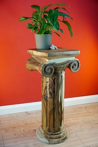 Jonicas Columna Madera Maciza 78cm Florero Podest Mesa Telefono Suar Nuevo Ebay