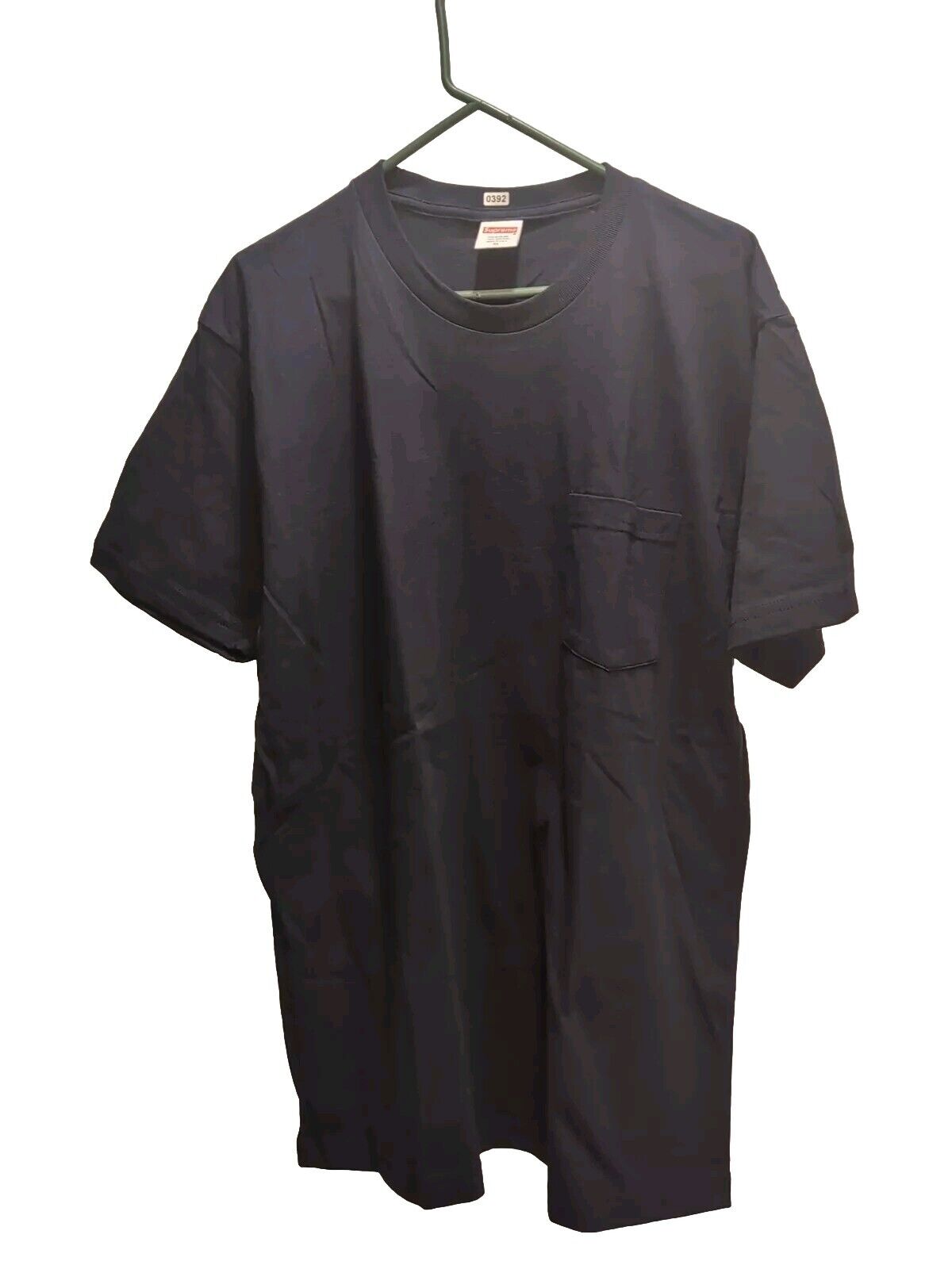 New Supreme XL T-Shirt Plain Dark Blue/Black 100% Cotton Made In U.S.A.