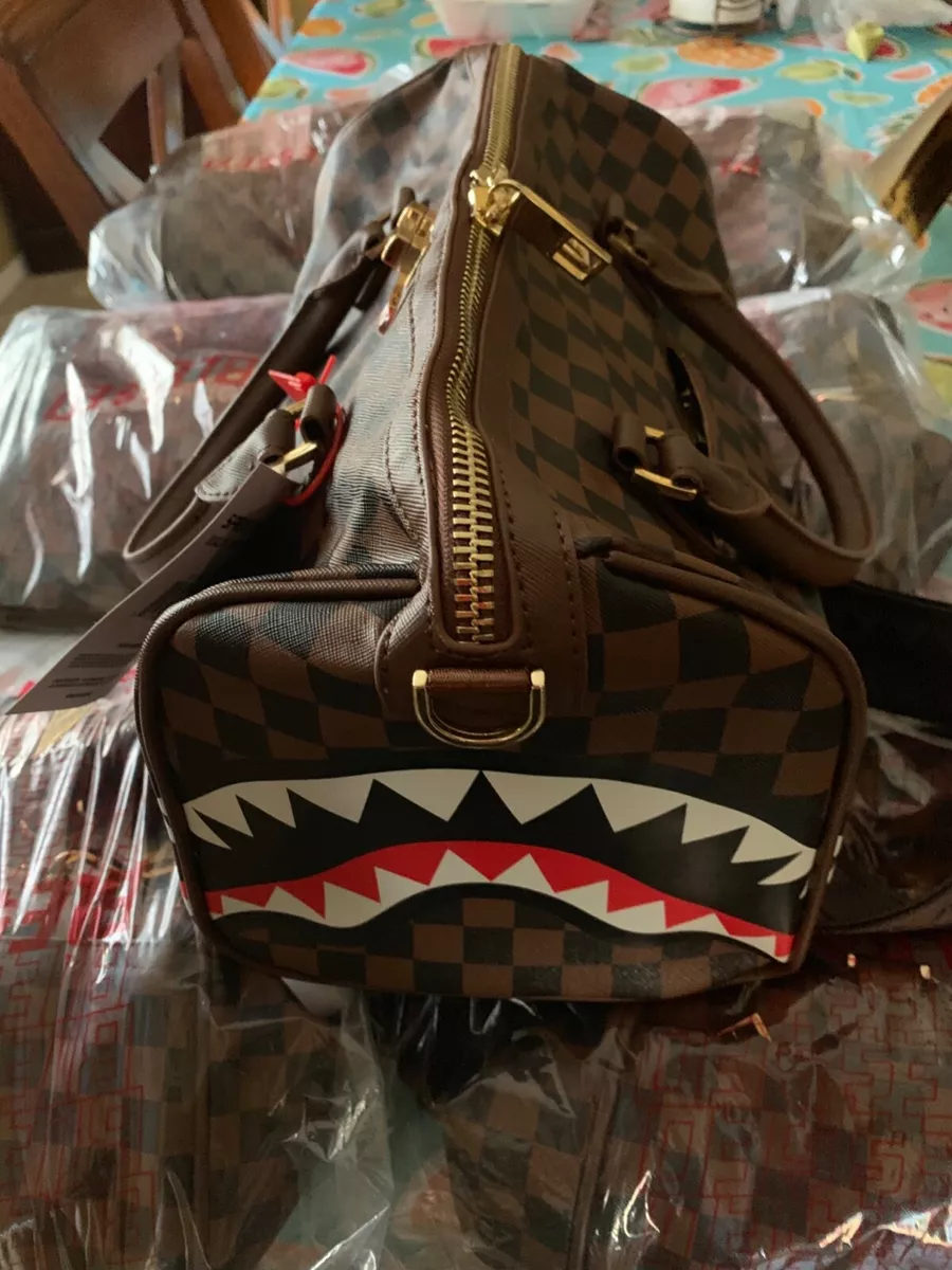 sprayground sharks in paris duffle