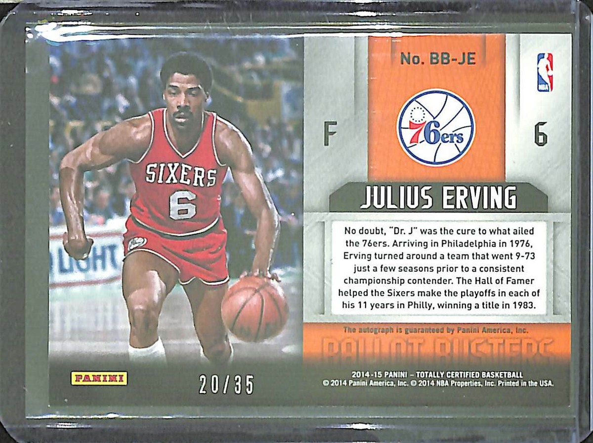 NBA Julius Erving 直筆サインカード NBA Julius Erving 直筆サインカード 2023-24 Panini Noir