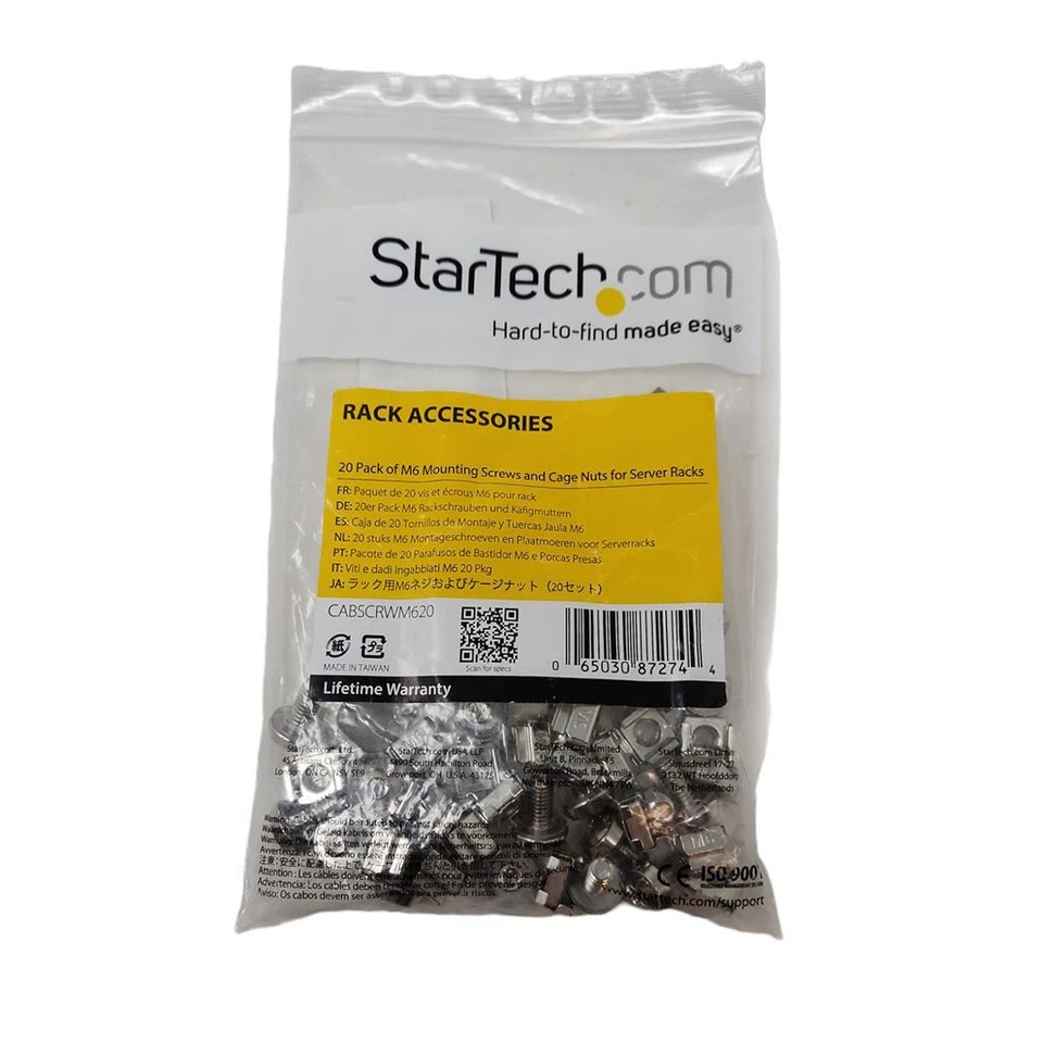 StarTech.com Rack Screws 20 Pack 12mm CABSCRWM620 - Image 4 of 4