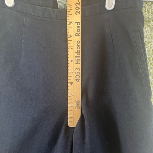 LL Bean Pants Petite Womens 6 Vintage Black Side Zip High Waist Tapered Twill - Picture 3 of 12