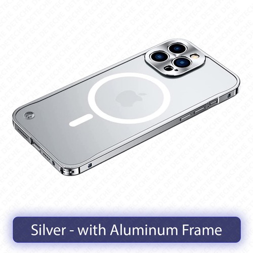 Aluminium Metallrahmen Clear Case für iPhone 14 13 12 Pro/Pro Max/Mini MagSafe - Bild 12 von 13