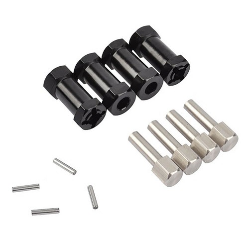 4Pcs Alloy Wheel Hub Hex 12mm Extension Adapter for 1/10 RC Car SCX10 RC4WD D90