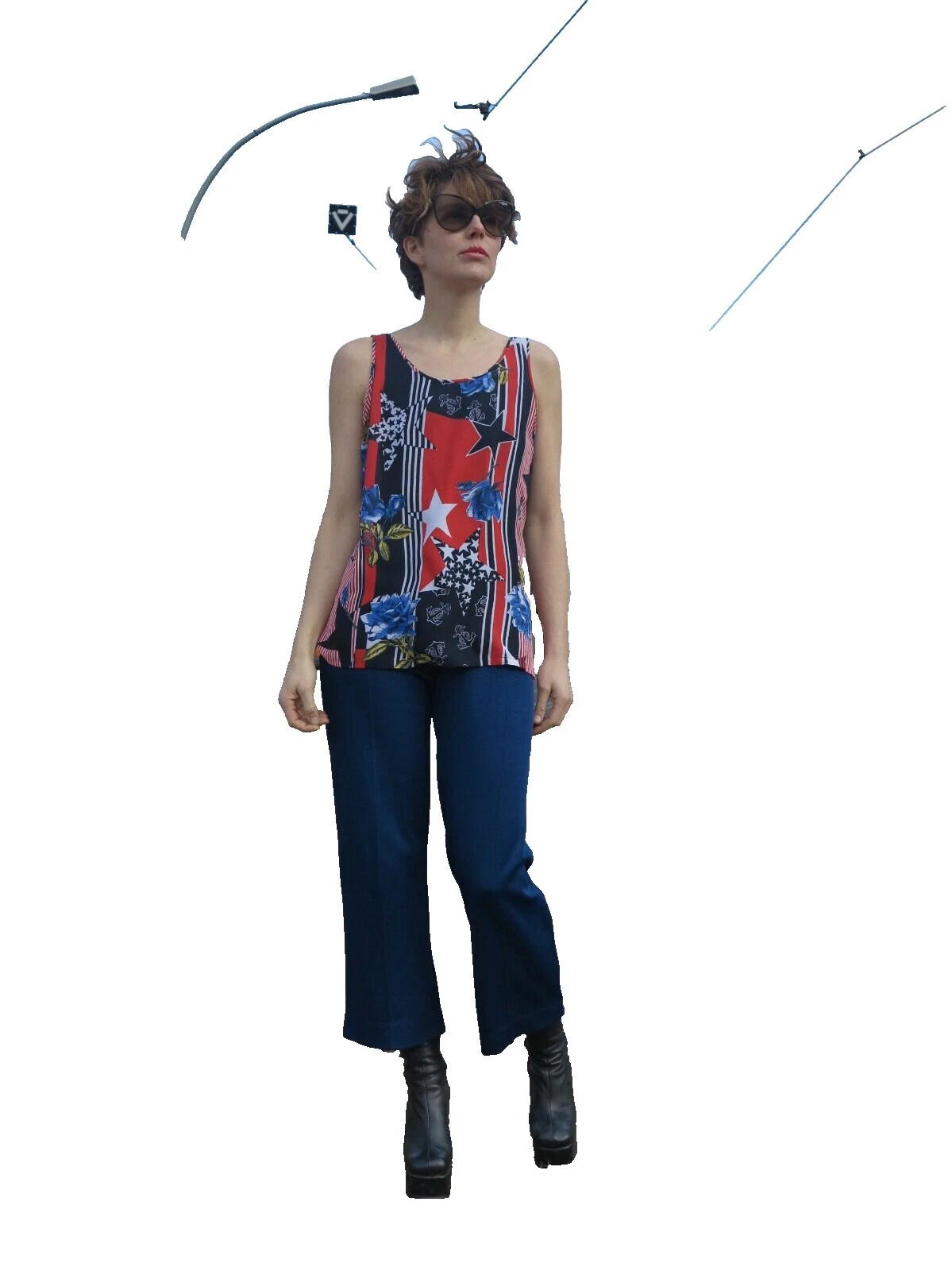 结构 1990s 复古上衣女